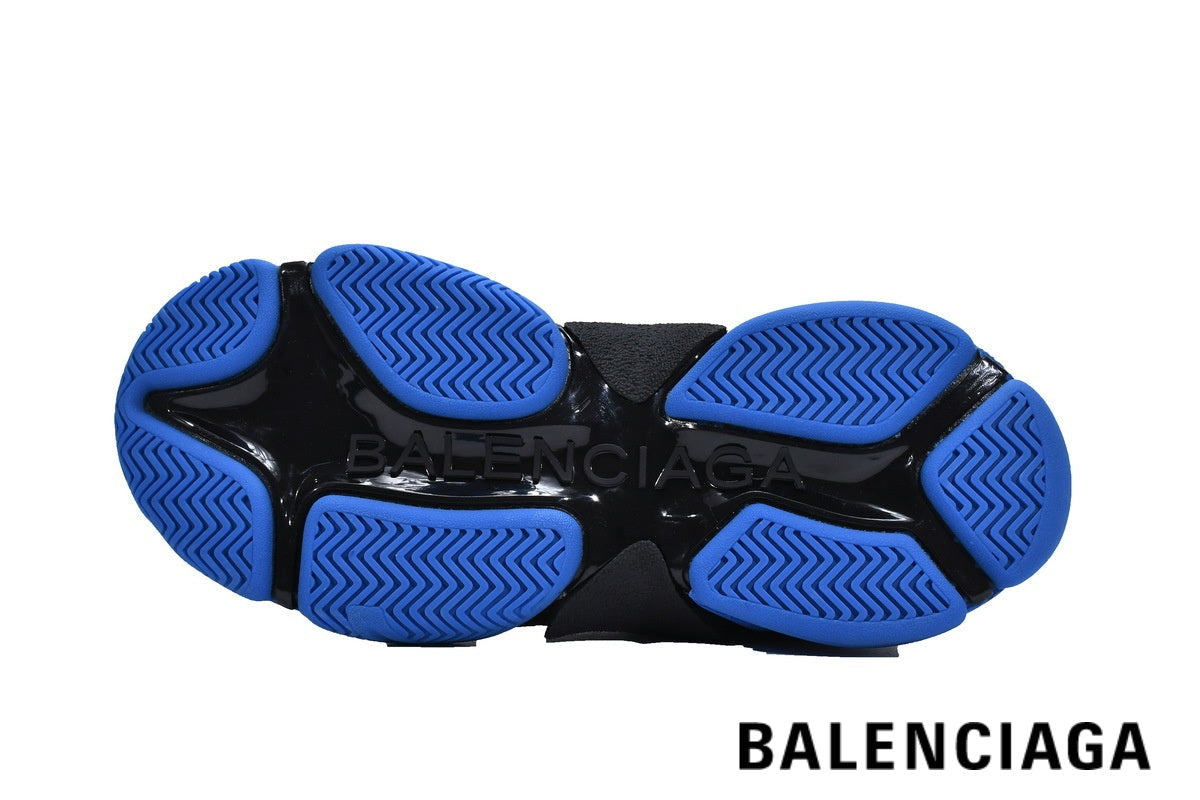 Balenciaga Triple S men's shoes women sneakers ¨C White, Black & Blue