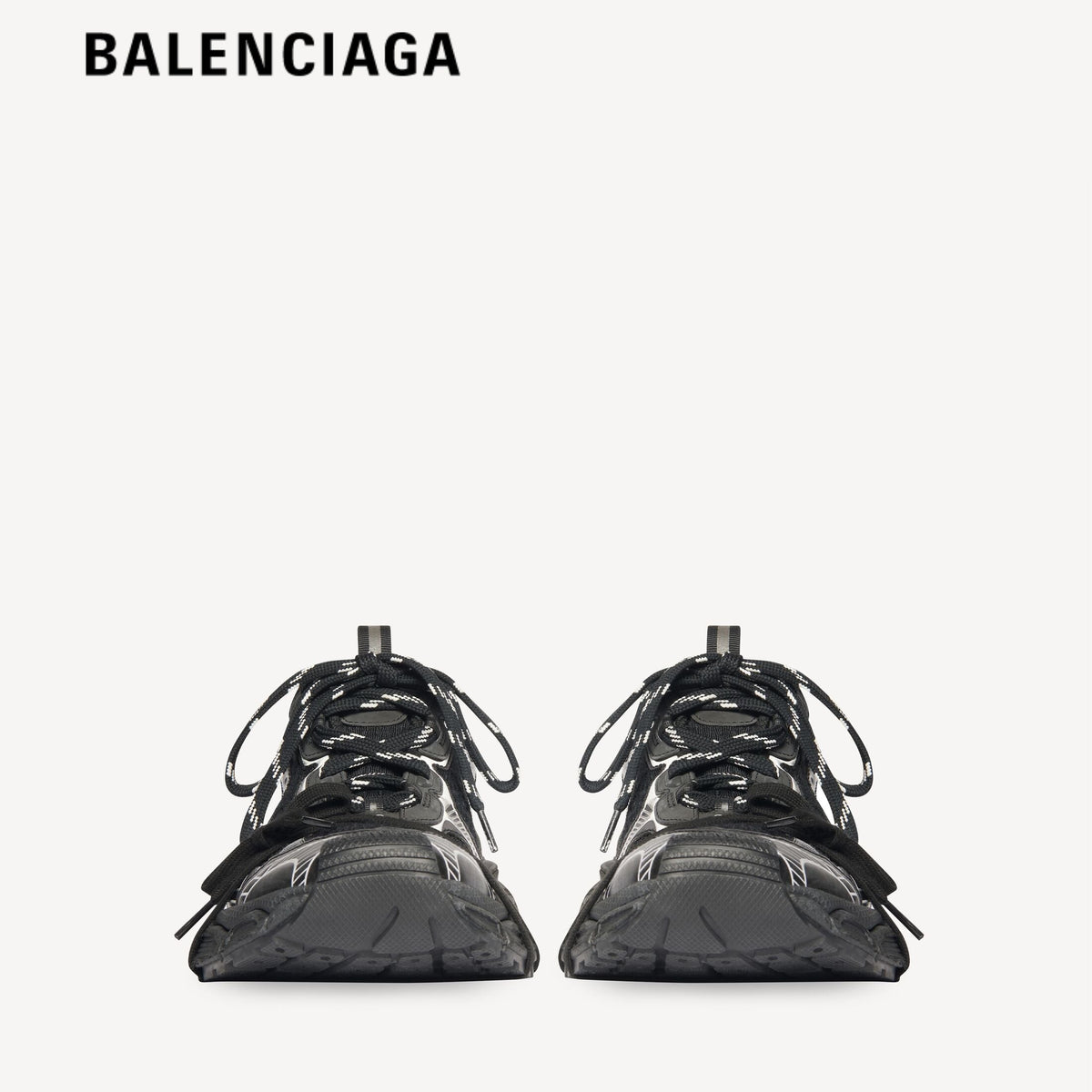 Balenciaga 3XL Extreme Laces men's shoes women sneakers Black Silver