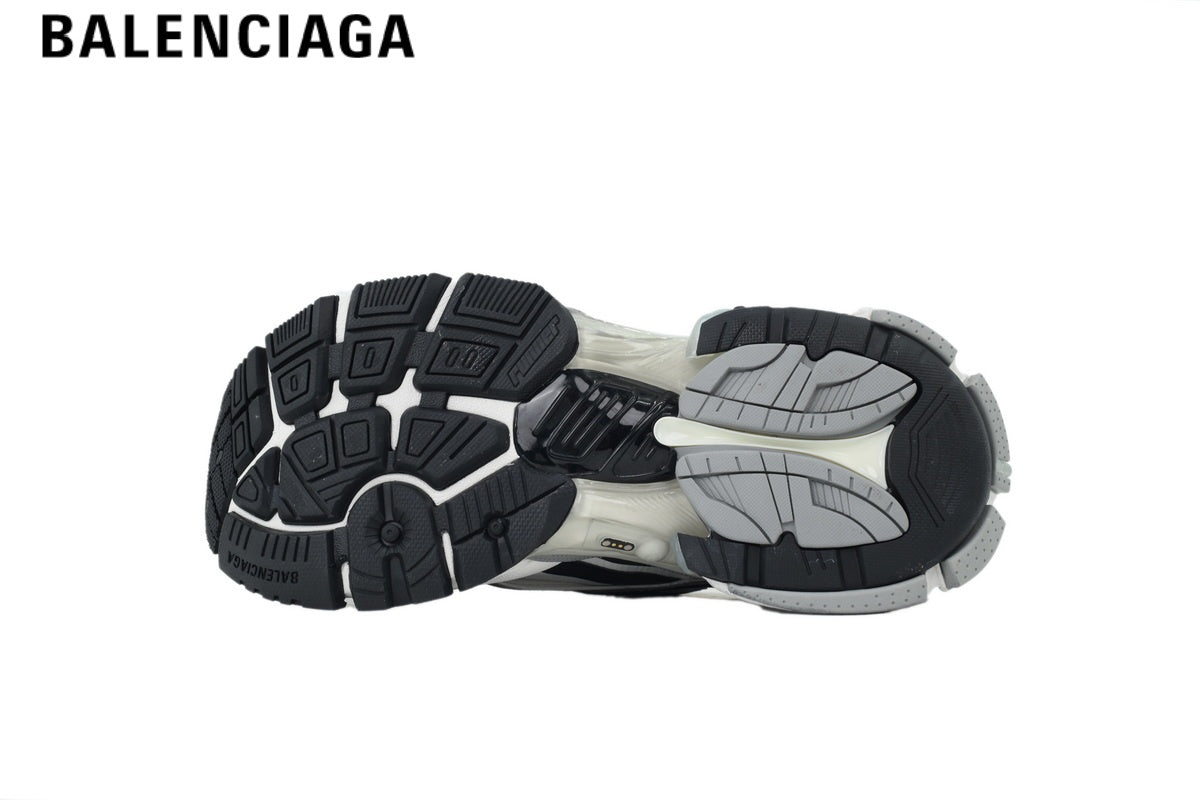 Balenciaga Runner Mid Sneaker ¡ª White Mesh, Black & Grey Synthetic Overlays