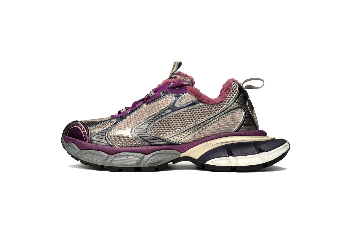 Balenciaga 3XL men's shoes Track Sneaker ¨C Low-Top Chunky Sole balenciaga runners Grey-purple