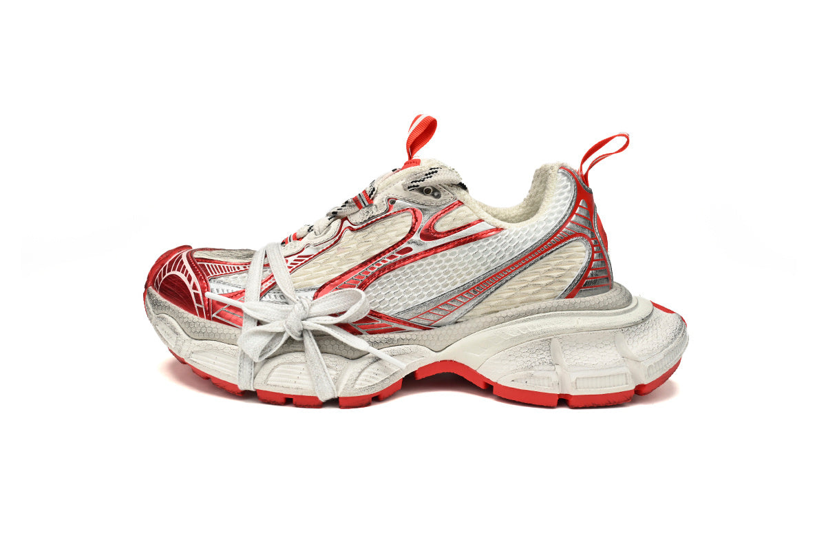 Balenciaga 3XL  men's shoes Track  Sneaker ¨C Low-Top Chunky Sole  balenciaga runners White and Red