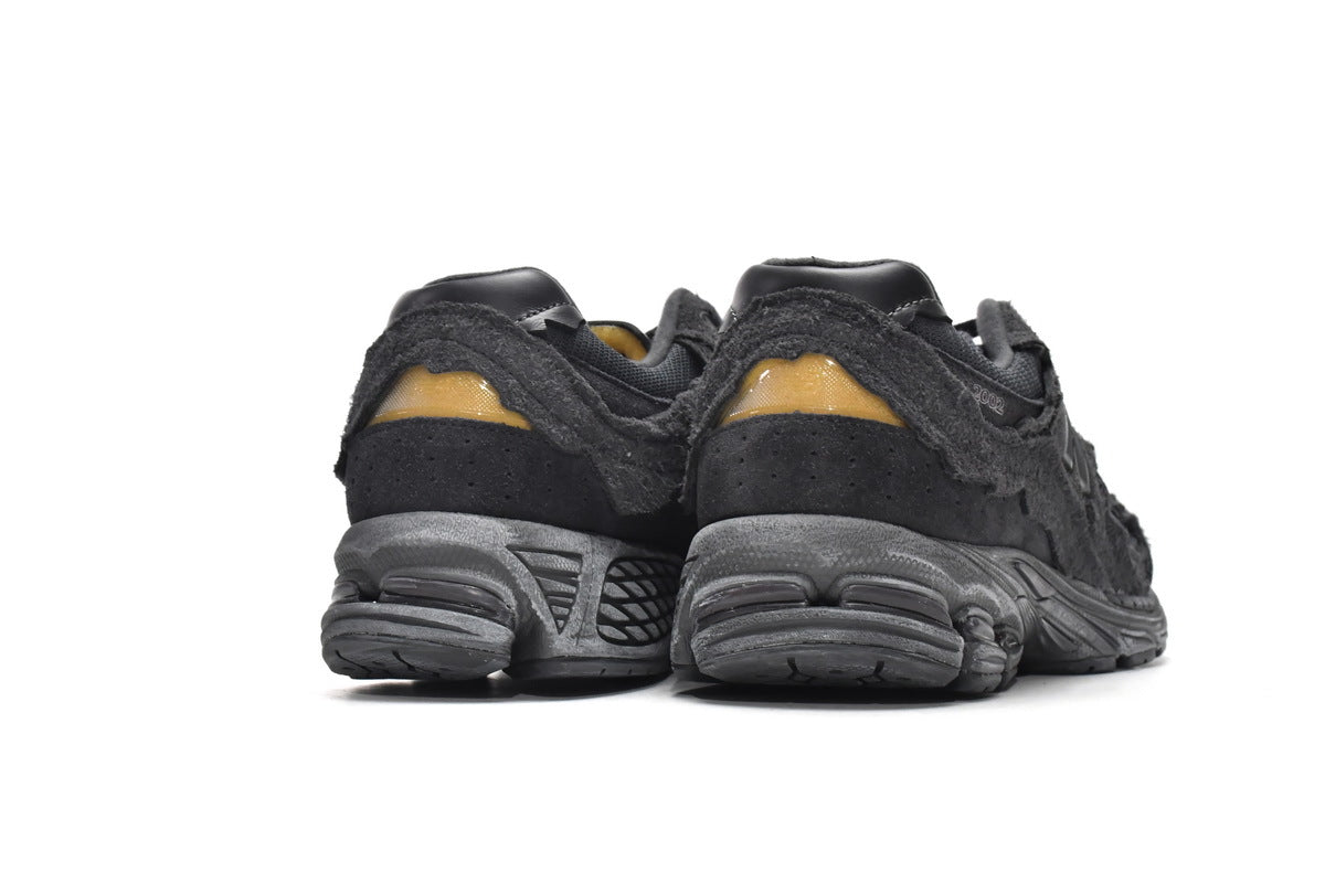 New Balance 2002R Women's & Men's Charcoal Black Distressed Retro Sneakers