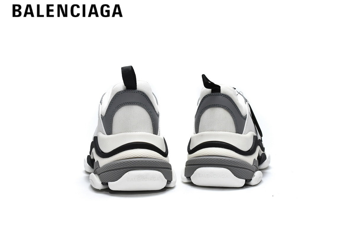 Balenciaga Triple S men's shoes  women sneakers ¡ª White, Grey & Black