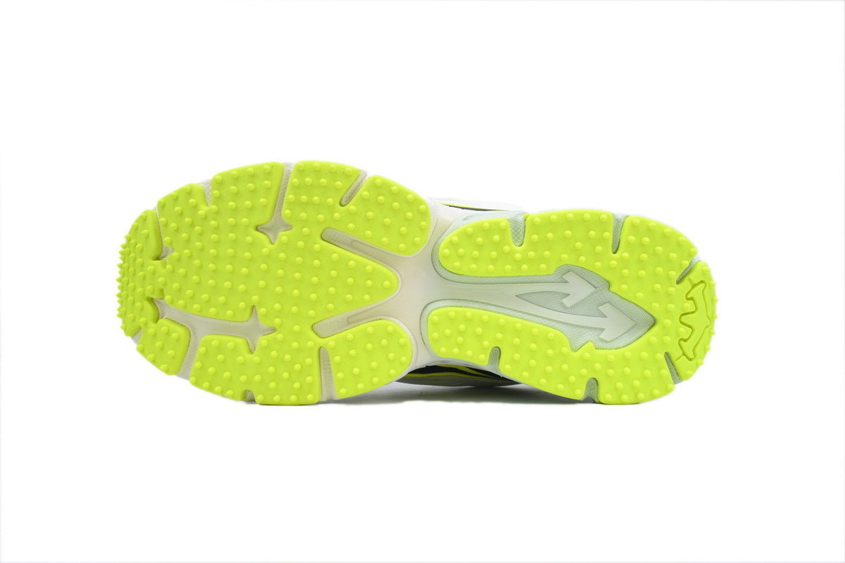 Off-White Be Right Back Women's Men's Shoes | White & Neon Yellow Mesh Retro Sneakers