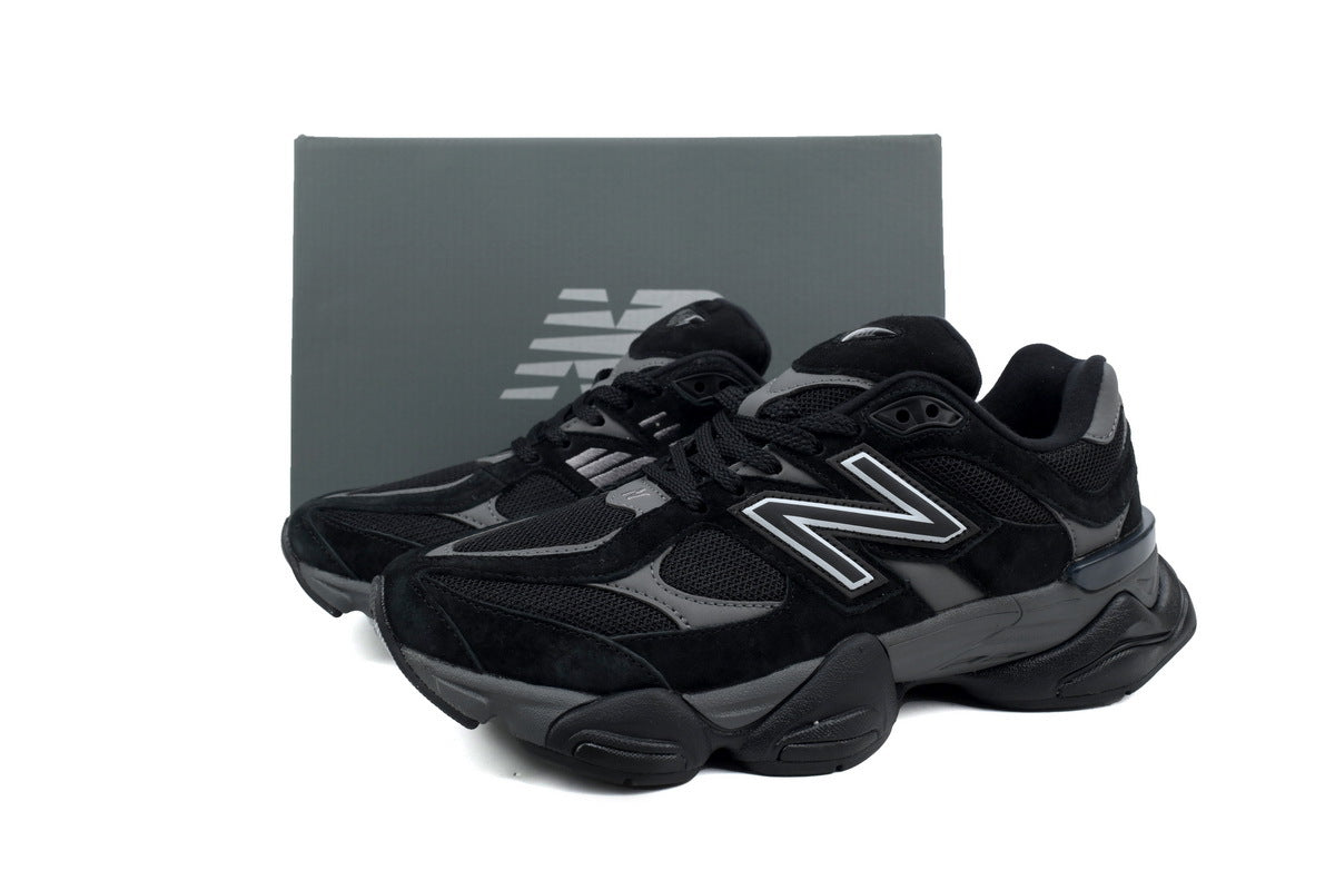 New Balance 9060 Women's & Men's Black Charcoal Chunky Retro Sneakers