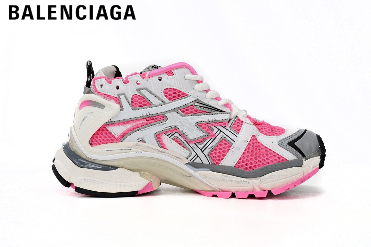 Balenciaga Runner men's shoes  women sneakers ¡ª White / Pink