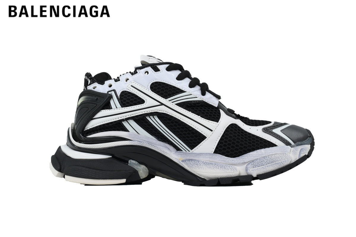 Balenciaga Runner men's shoes  women sneakers ¡ª Black / White