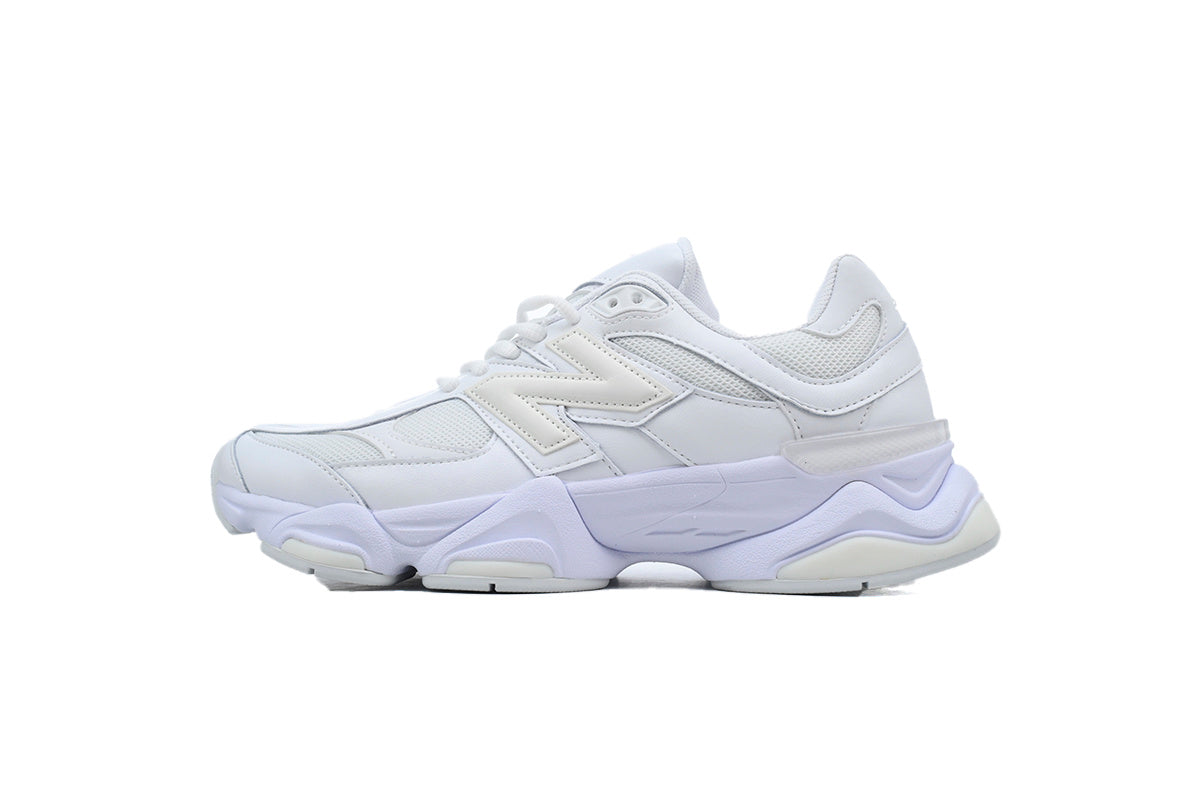 New Balance 9060 Women's & Men's All White Chunky Retro Sneakers