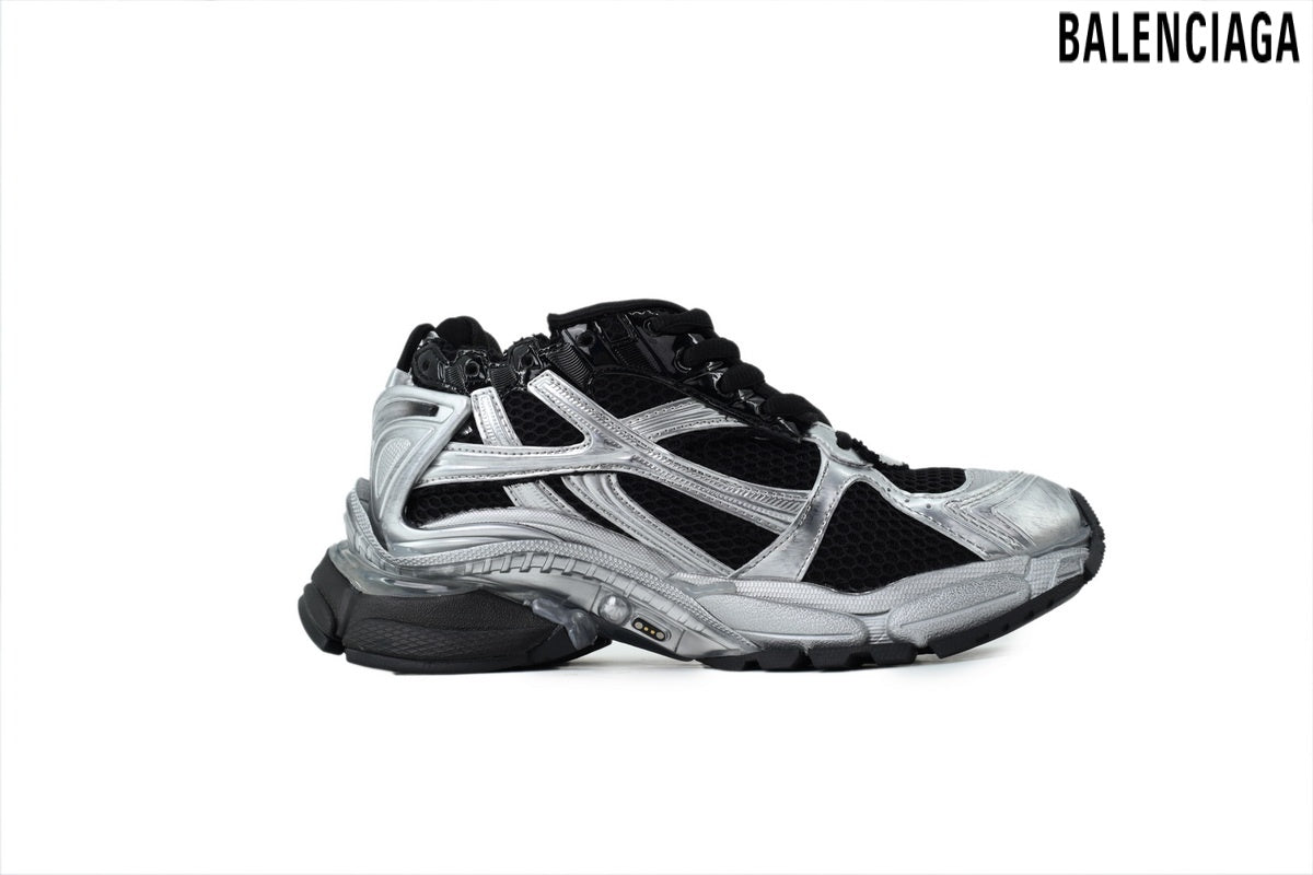Balenciaga Runner men's shoes  women sneakers ¨C Silver & Black