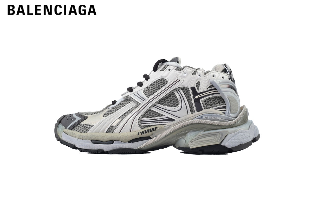 Balenciaga Runner men's shoes  women sneakers ¡ª Grey / White