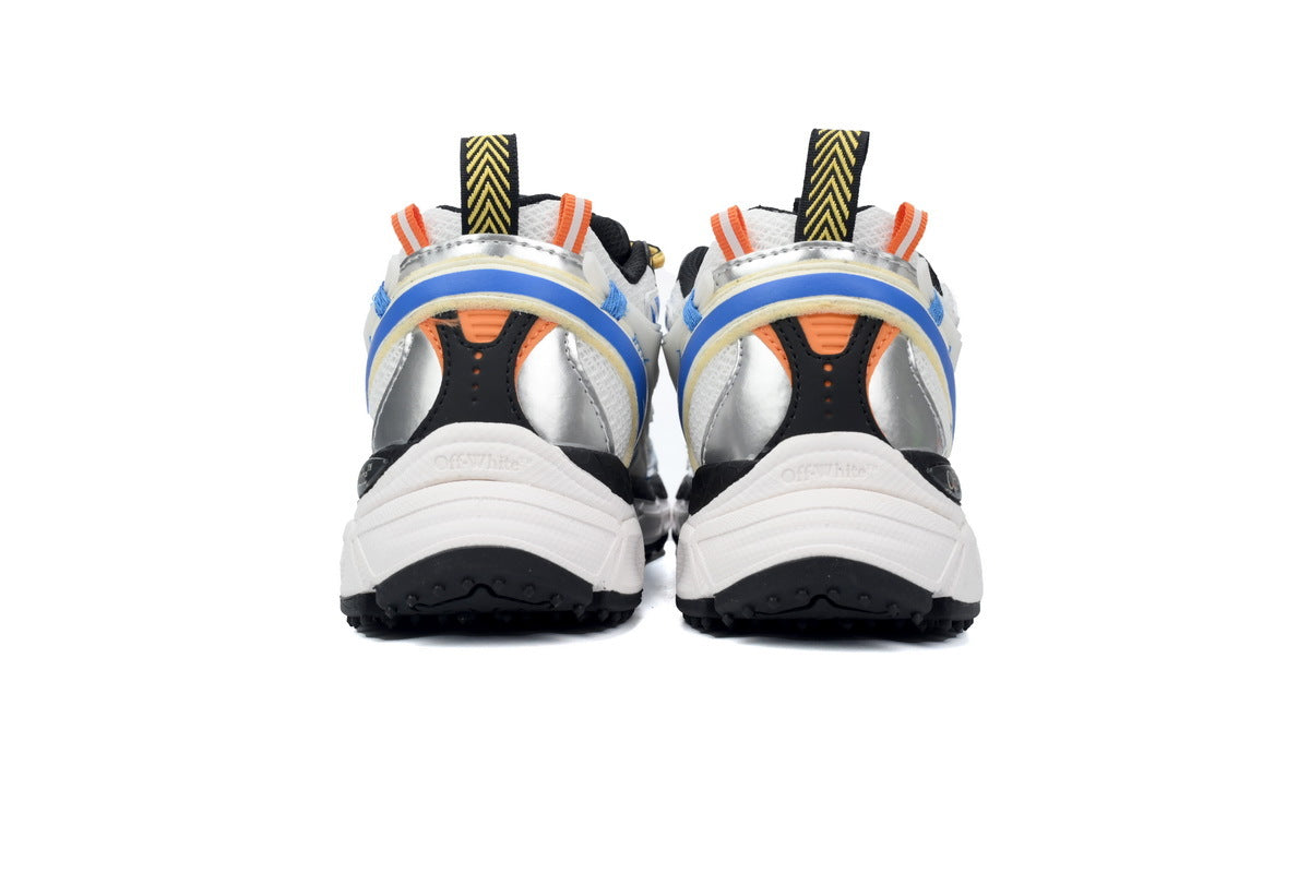 Off-White Be Right Back Women's Men's Shoes | White & Blue Mesh Retro Sneakers