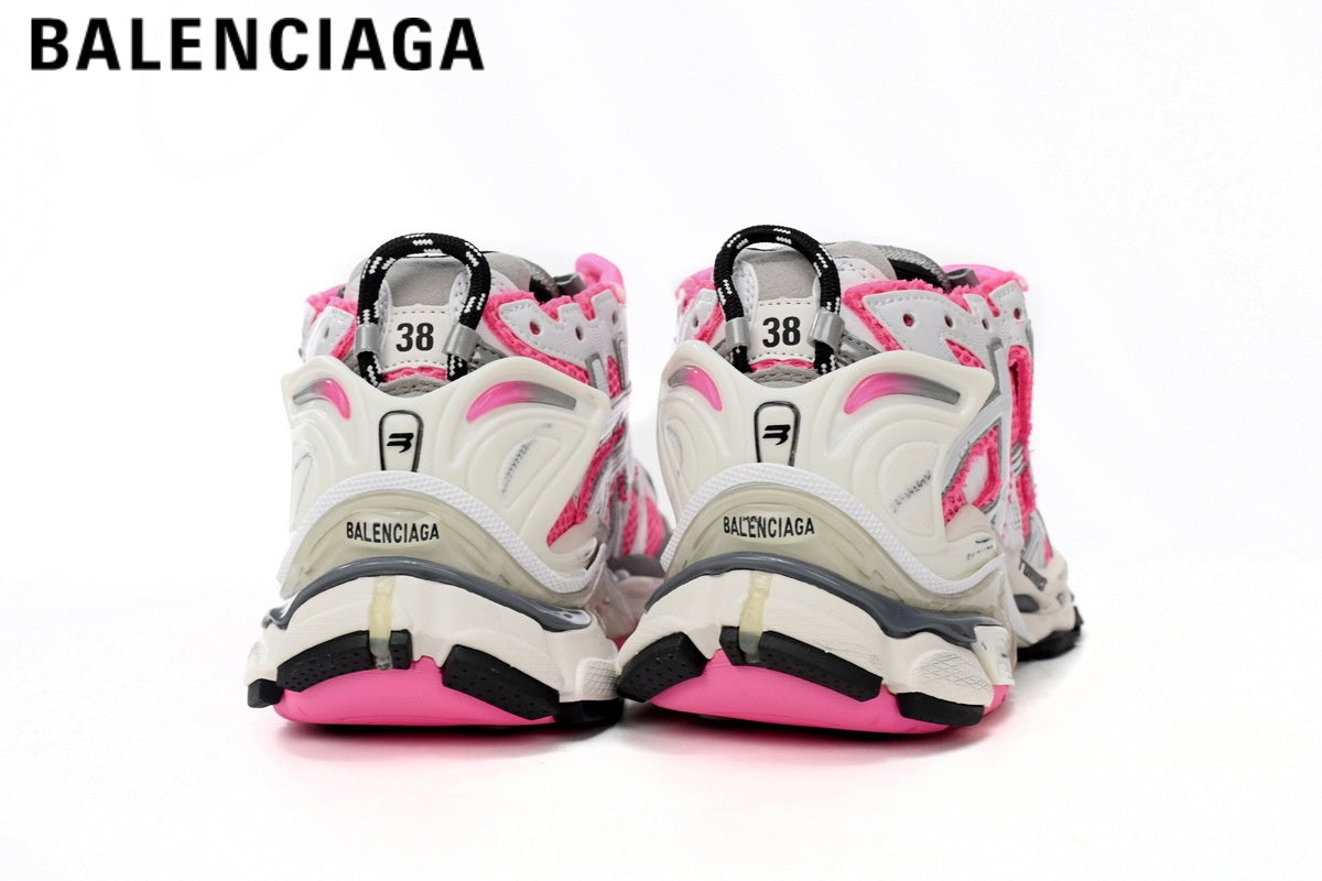 Balenciaga Runner men's shoes  women sneakers ¡ª White / Pink
