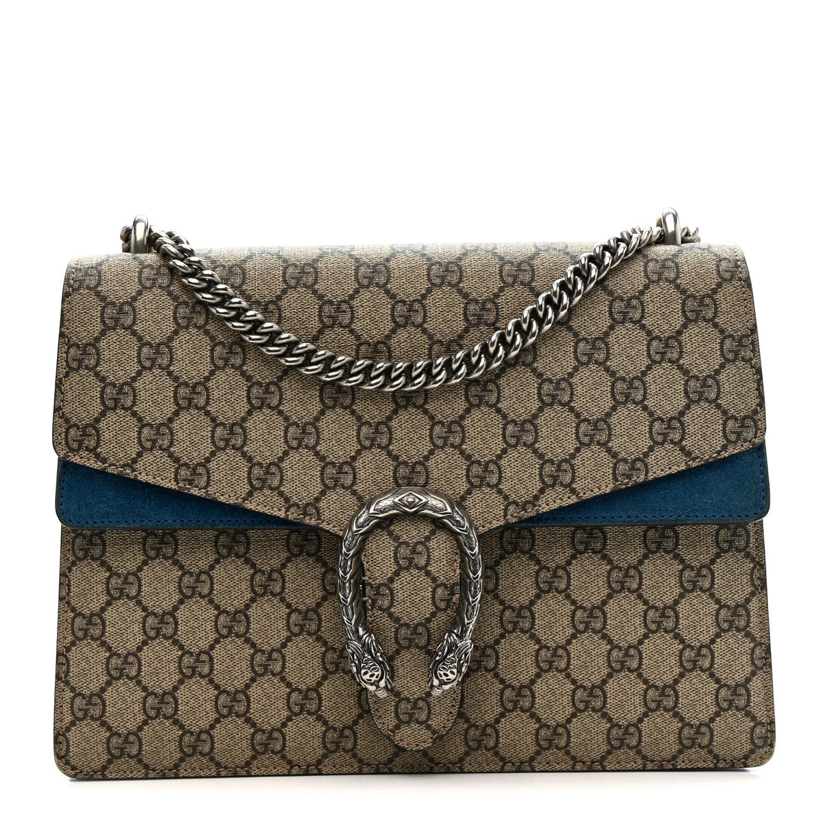 GG Supreme Monogram Medium Dionysus Shoulder Bag Blue