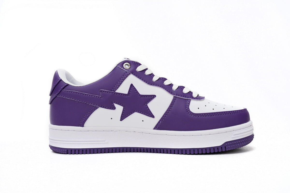A BATHING APE BAPE STA Purple & White Sneakers | Women's & Men's Skate-Inspired Shoes