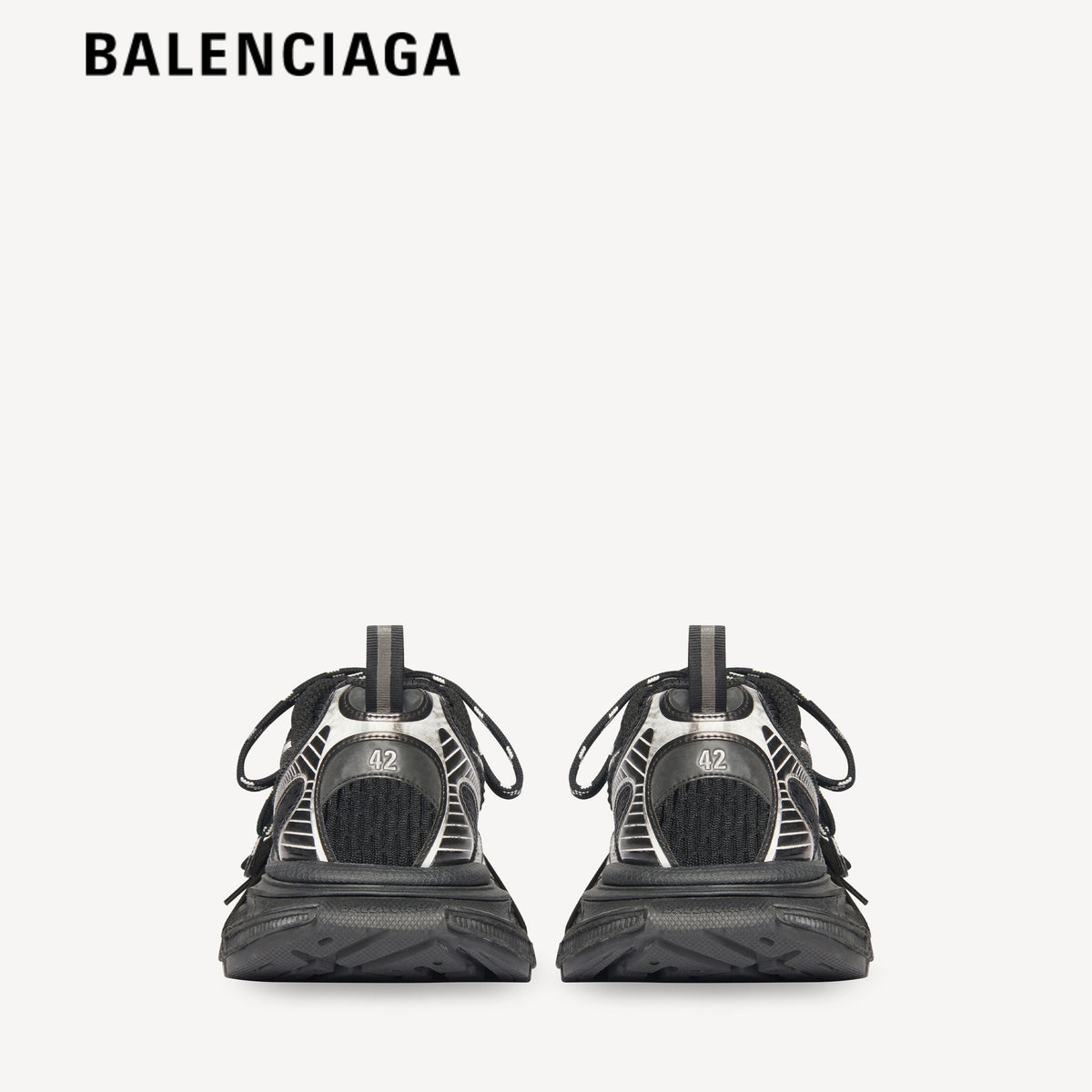 Balenciaga 3XL Extreme Laces men's shoes  women sneakers Black Silver
