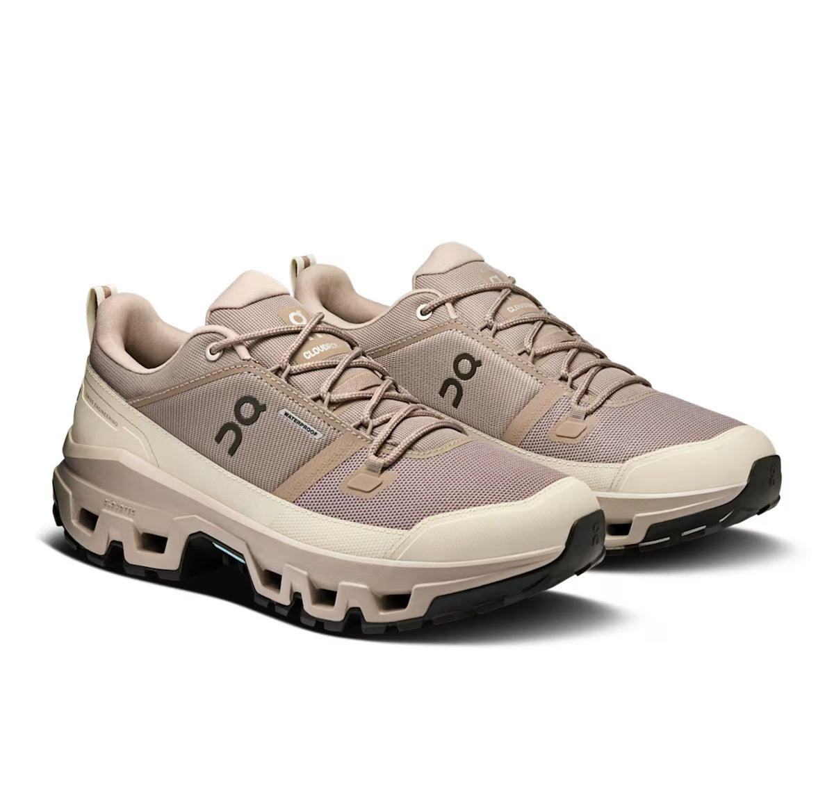 ON Men's Cloudrock Low Waterproof Cinder/Fog