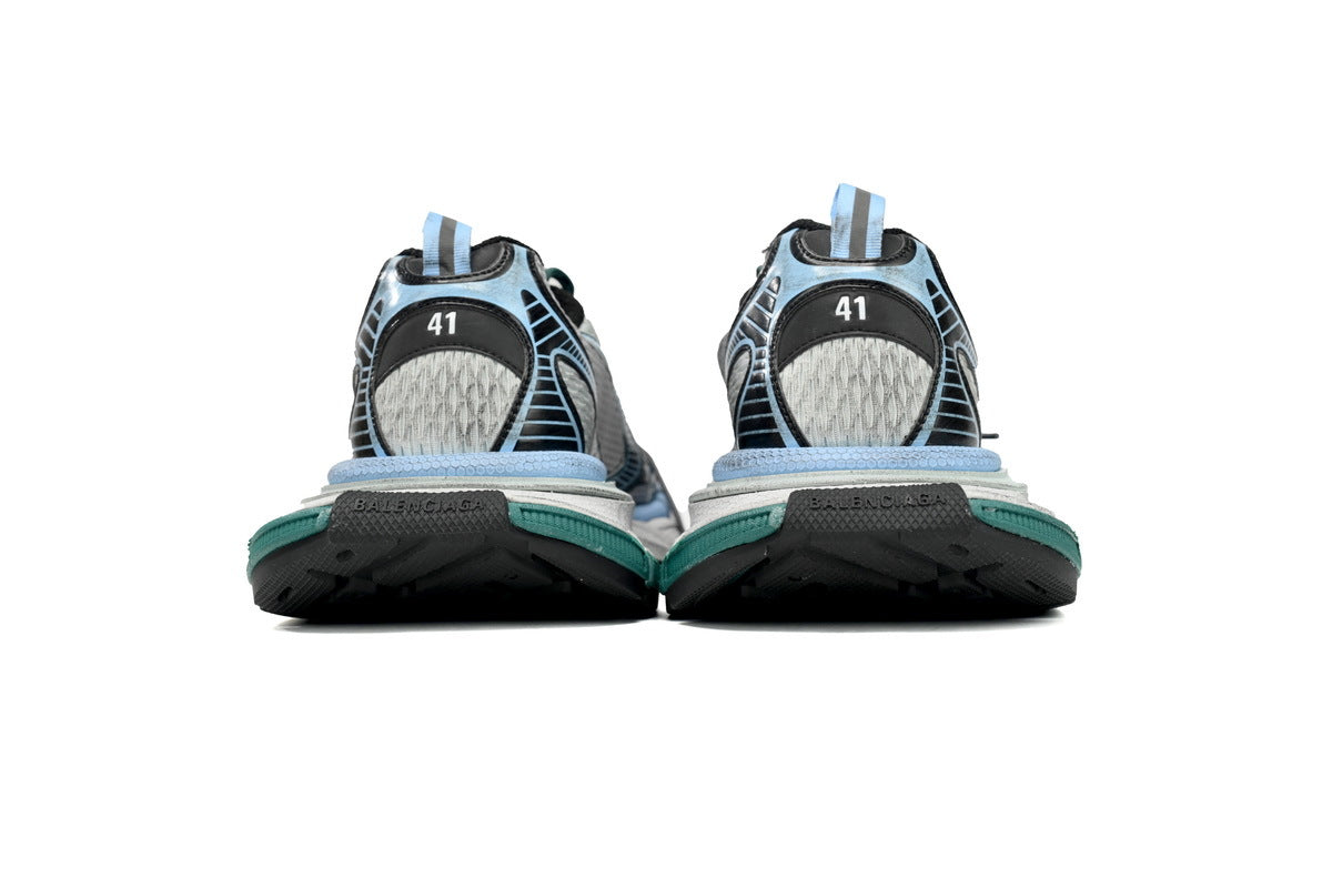 Balenciaga 3XL men's shoes Track Sneaker ¨C Low-Top Chunky Sole balenciaga runners Grey-blue