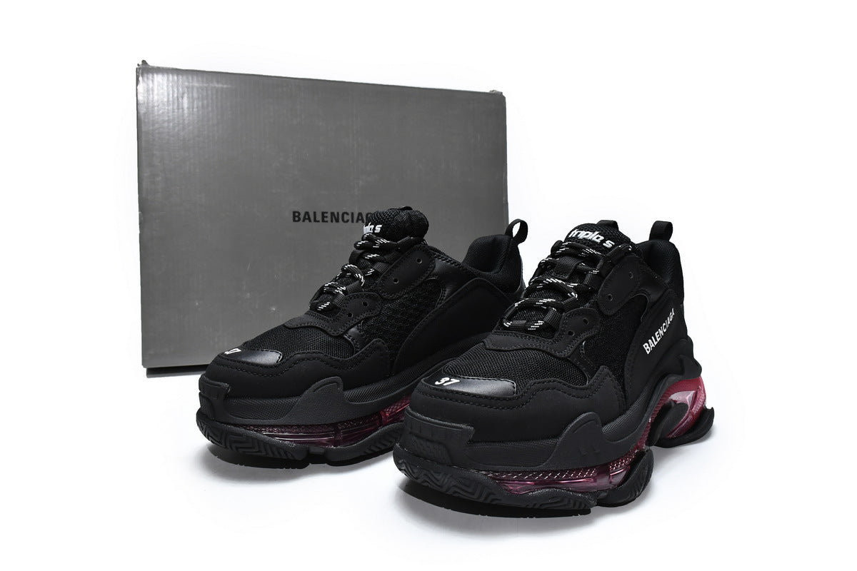 Balenciaga  men's shoes Track Triple S Clear Sole Sneakers balenciaga runners black