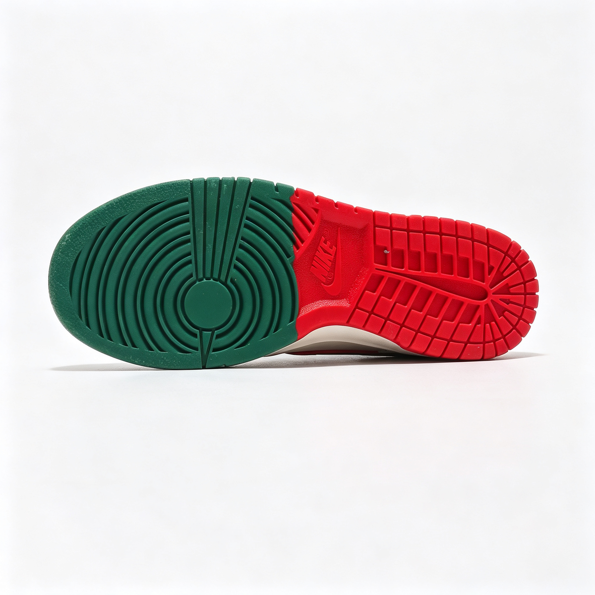 Nike Dunk Low 'World Cup' ¨C Custom Off-White, Green Swoosh & Red Trim Sneakers
