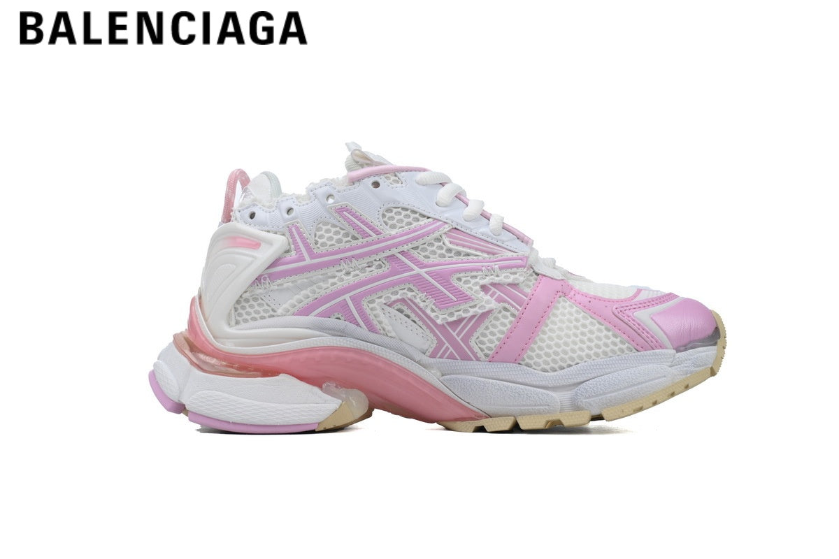 Balenciaga Runner men's shoes  women sneakers ¡ª White / Pink