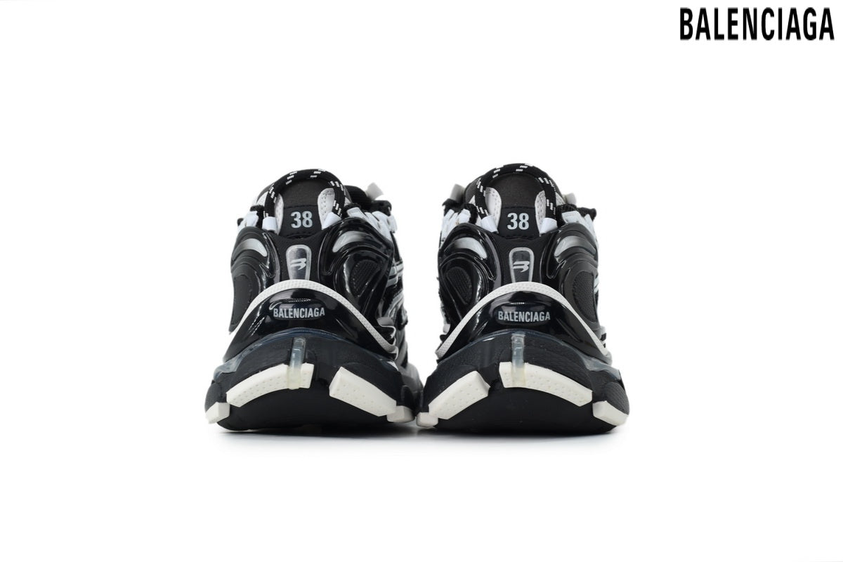 Balenciaga Runner men's shoes  women sneakers ¨C Black & White
