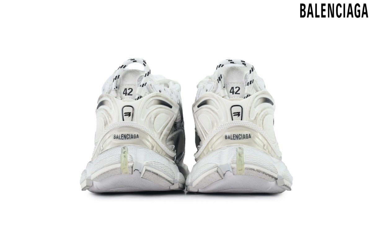 Balenciaga Runner men's shoes  women sneakers ¨C White & Black
