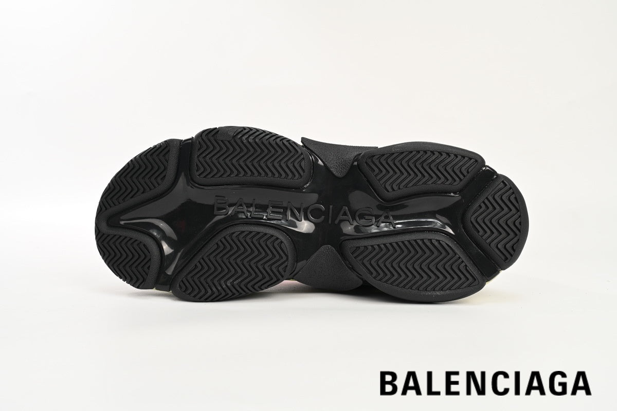 Balenciaga Triple S men's shoes  women sneakers¨C Black & Red
