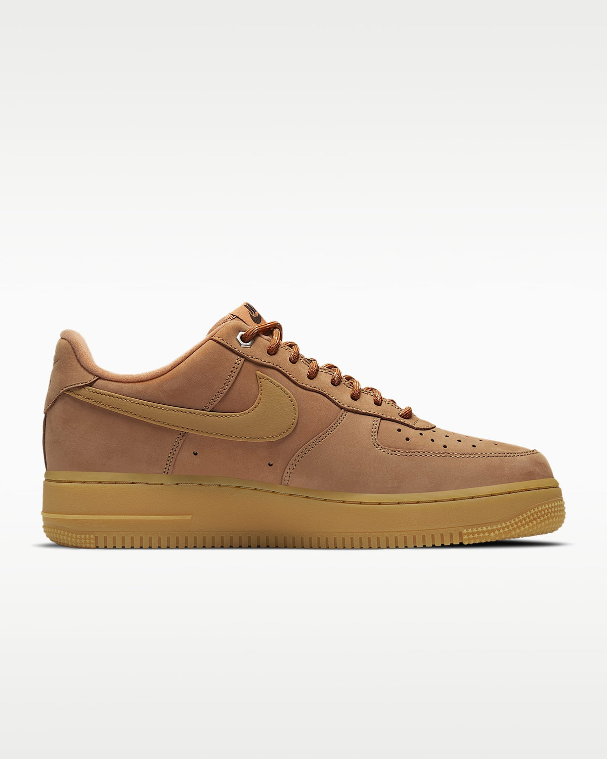 Nike Air Force 1 '07 Wheat Suede Gum Sneakers mens low top shoes