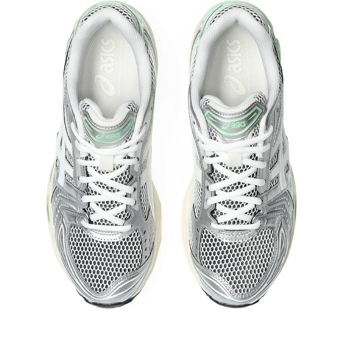 Asics  shoes  neutral running shoes mens  sneakers Gel-Kayano 14 Silver / White / Mint Green