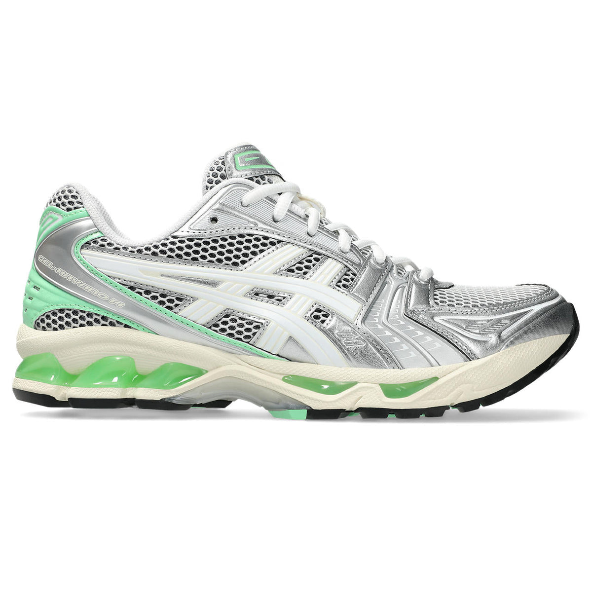 Asics  shoes  neutral running shoes mens  sneakers Gel-Kayano 14 Silver / White / Mint Green