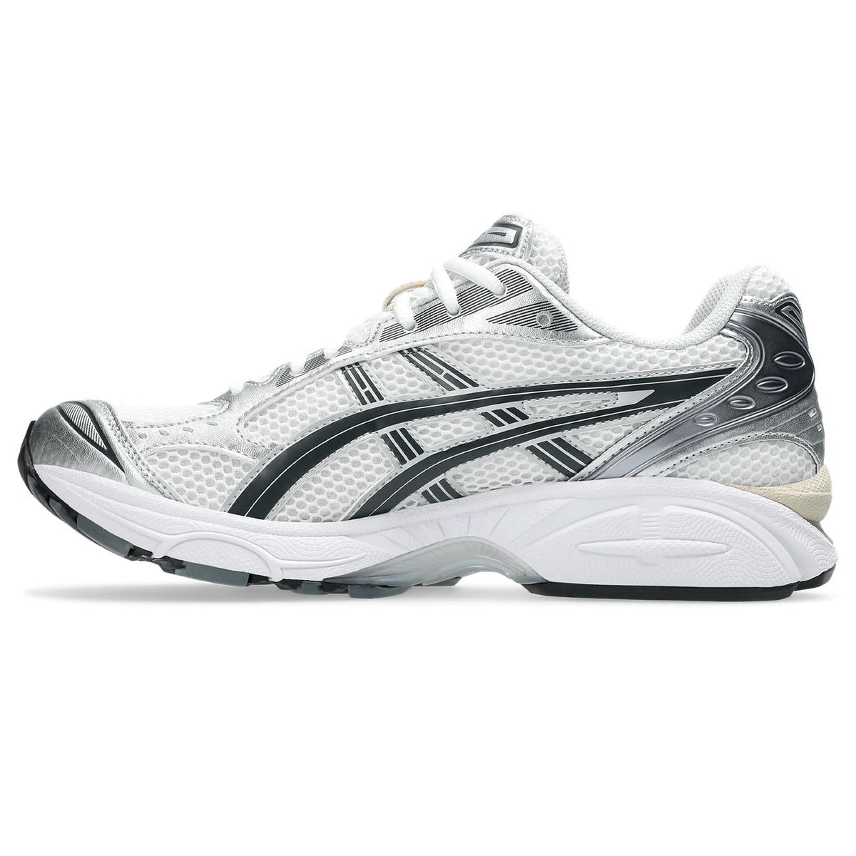 Asics  shoes  neutral running shoes mens  sneakers Gel-Kayano 14 White / Metallic Silver / Dark Green