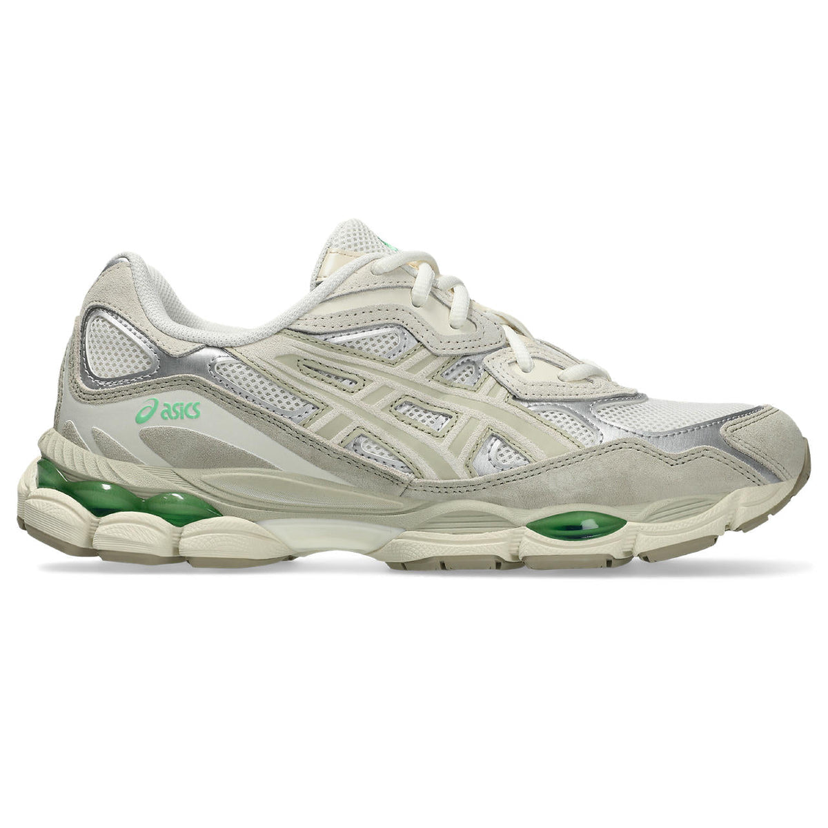 Asics womens shoes  neutral running shoes mens  sneakers Gel-Kayano 14 ¨C Off-White/Silver/Light Olive Sneaker