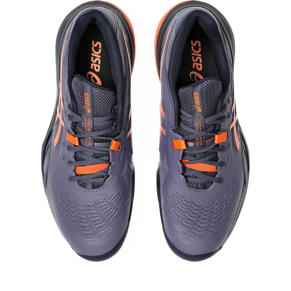 Asics womens shoes  neutral running shoes mens  sneakers Gel-Resolution ¨C Dark Purple/Orange Tennis Sneaker