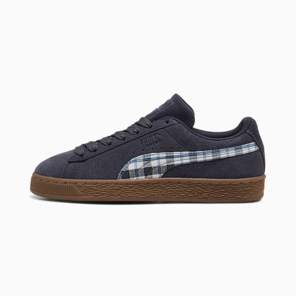 Puma Suede ¡ª Navy Blue / Plaid puma shoes for men  womens shoes  roma shoes