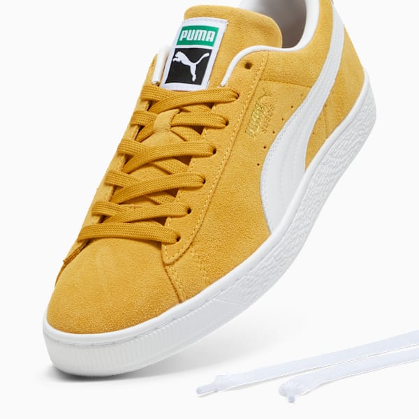 PUMA Suede Classic Mustard Yellow-White  puma shoes for men  womens shoes  roma shoes