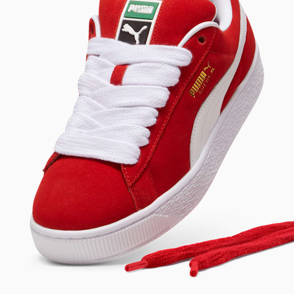 PUMA Suede XL Red-White-Gold puma shoes for men  womens shoes  roma shoes