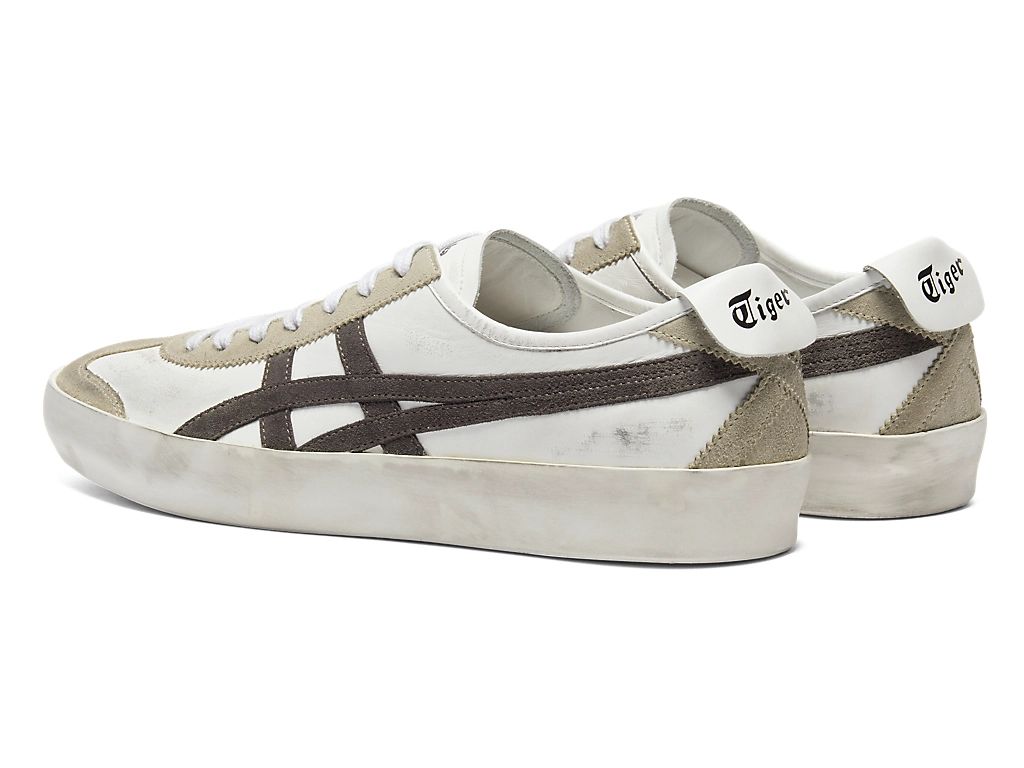 Onitsuka Tiger Mexico 66 Unisex Sneakers ¨C Vintage White Taupe Brown Stripe  running shoes women asics mens shoes