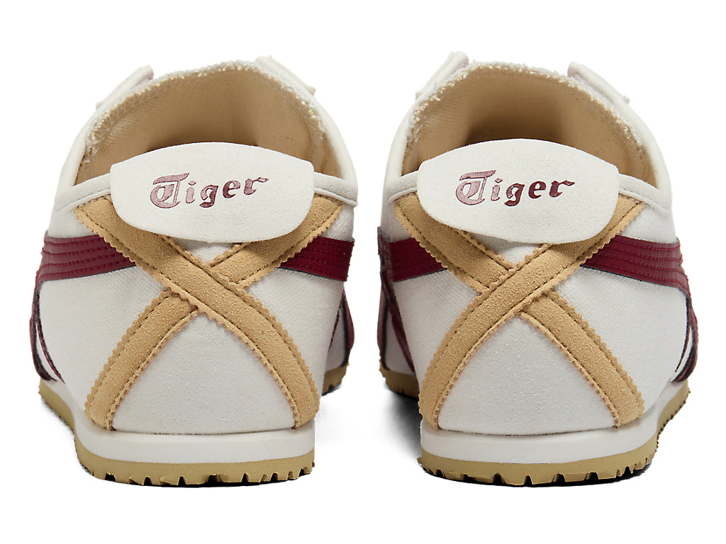 Onitsuka Tiger Mexico 66 Slip-On Unisex Sneakers ¨C Cream Burgundy Stripe  running shoes women asics mens shoes