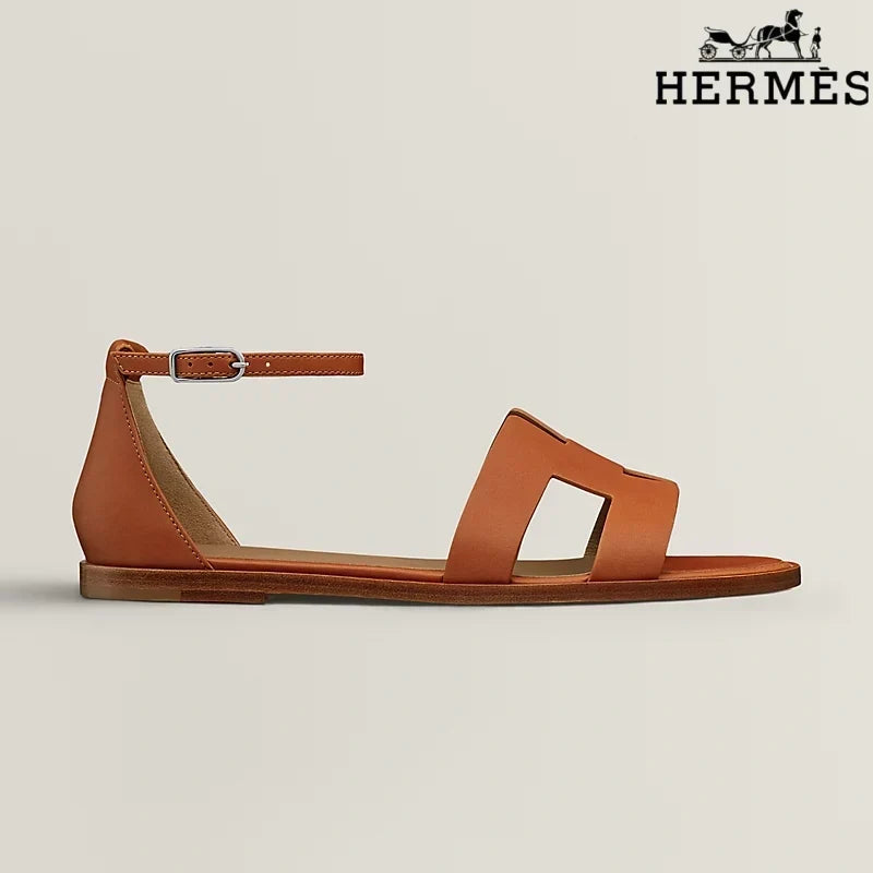 Herm¨¨s Oran Leopard Print Flat Sandal
