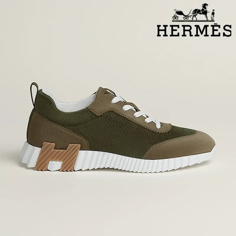 Herm¨¨s Bouncing Olive Green Sneaker