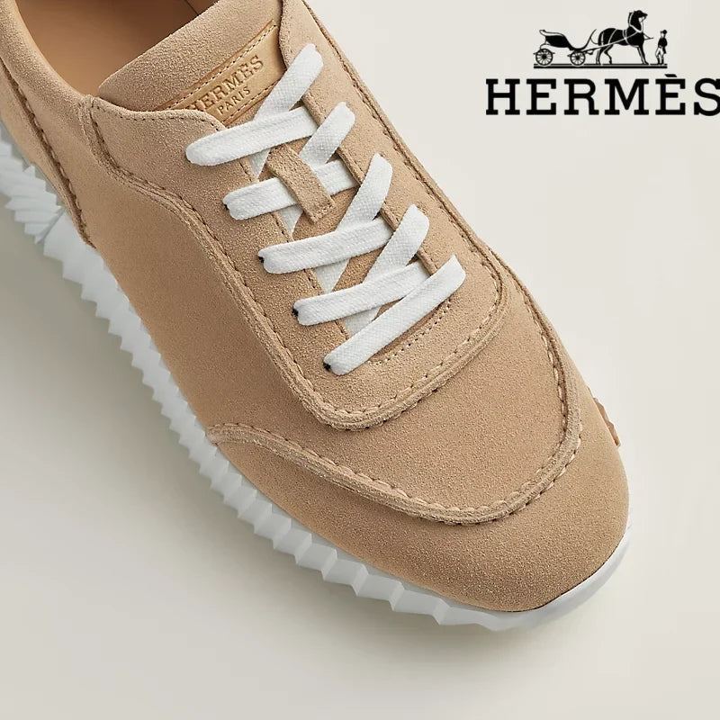 Herm¨¨s Beige Suede Bouncing Sneaker
