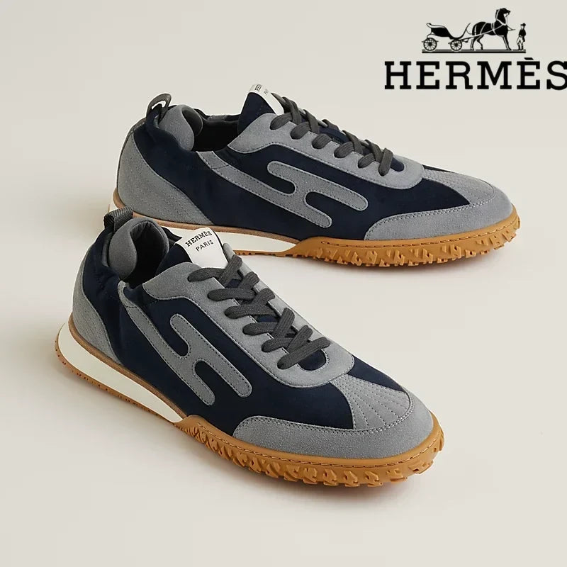 Herm¨¨s Jet Sneaker in Navy and Grey