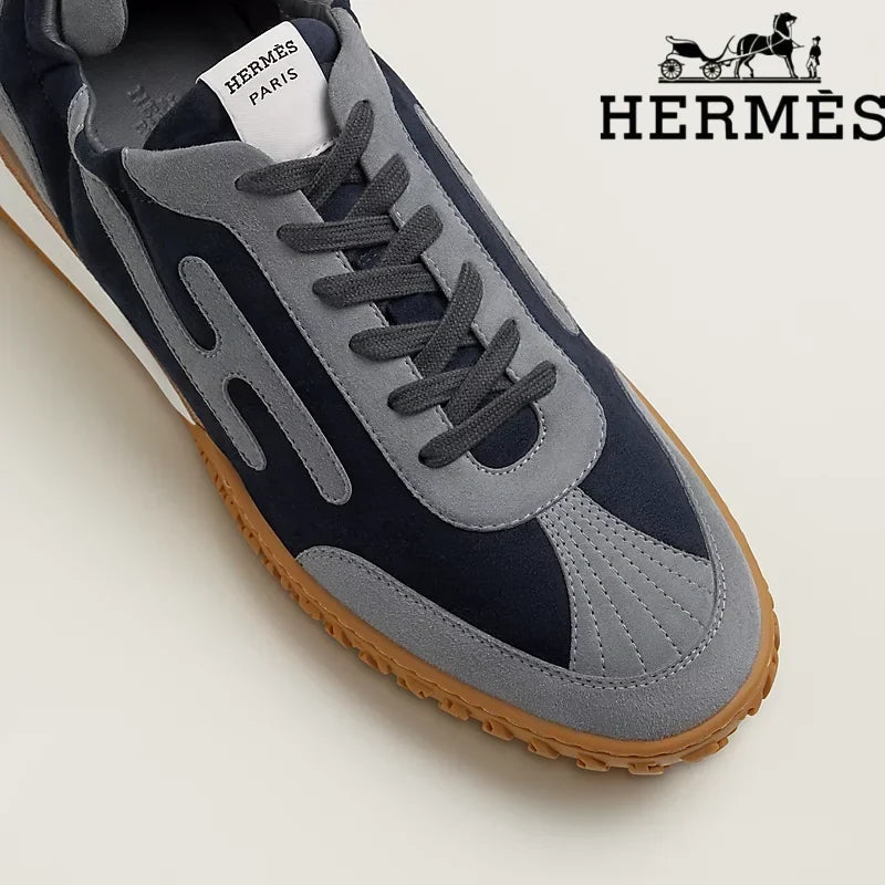 Herm¨¨s Jet Sneaker in Navy and Grey