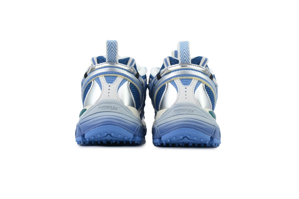 Off-White Be Right Back Women's Men's Shoes | Blue & Silver Mesh Retro Sneakers