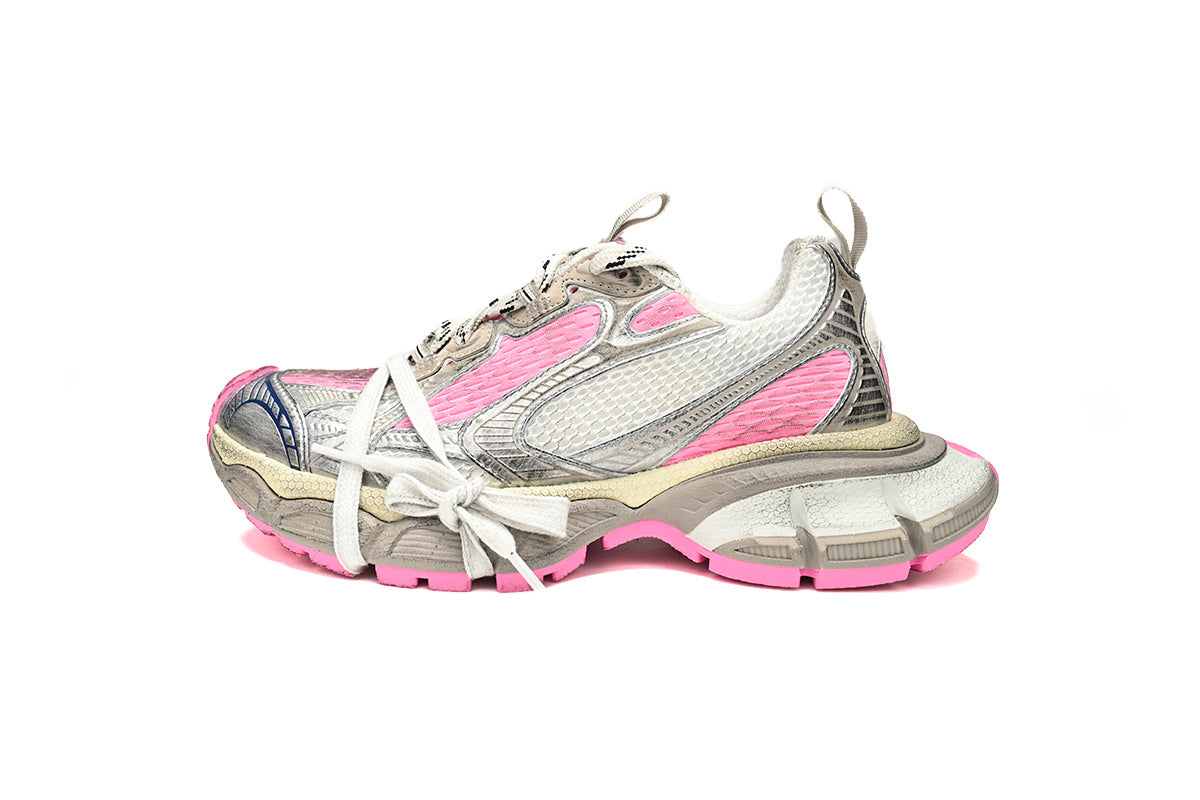 Balenciaga 3XL men's shoes Track Sneaker ¨C Low-Top Chunky Sole balenciaga runners  Off-white pink