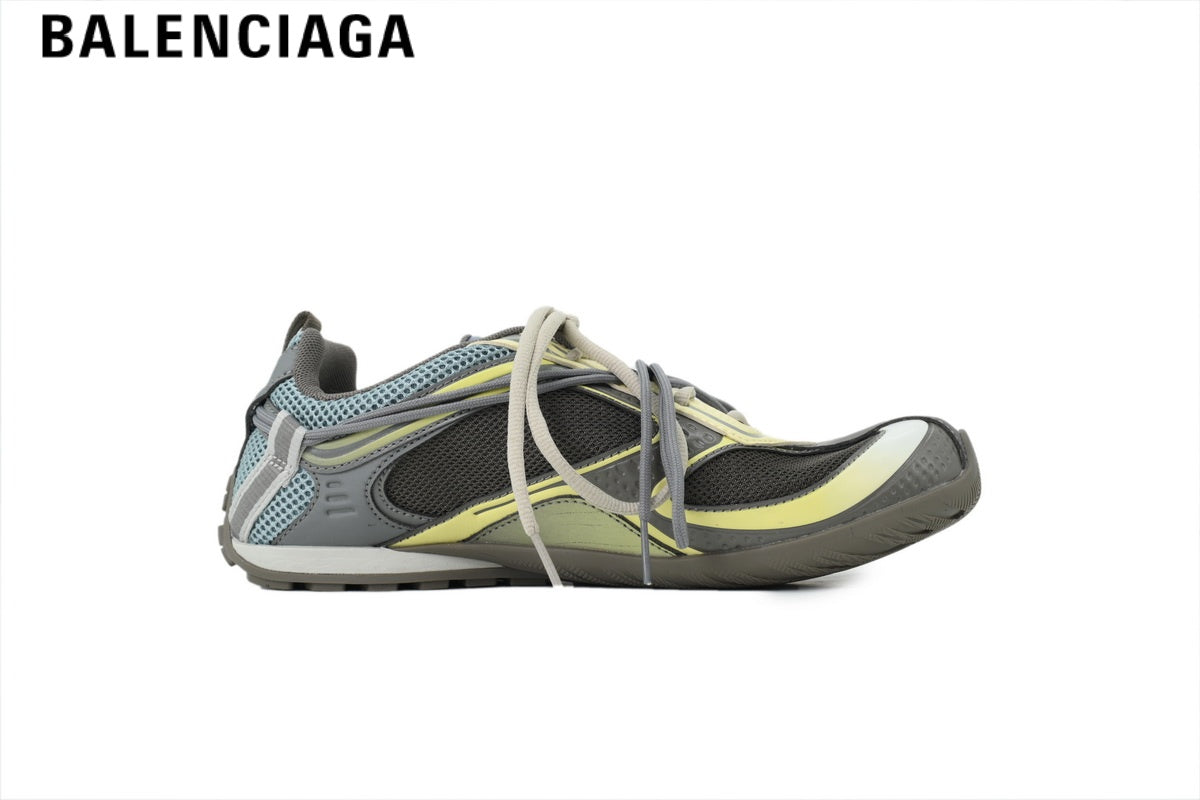 Balenciaga Skate men's shoes  women sneakers¡ª Grey, Blue & Yellow