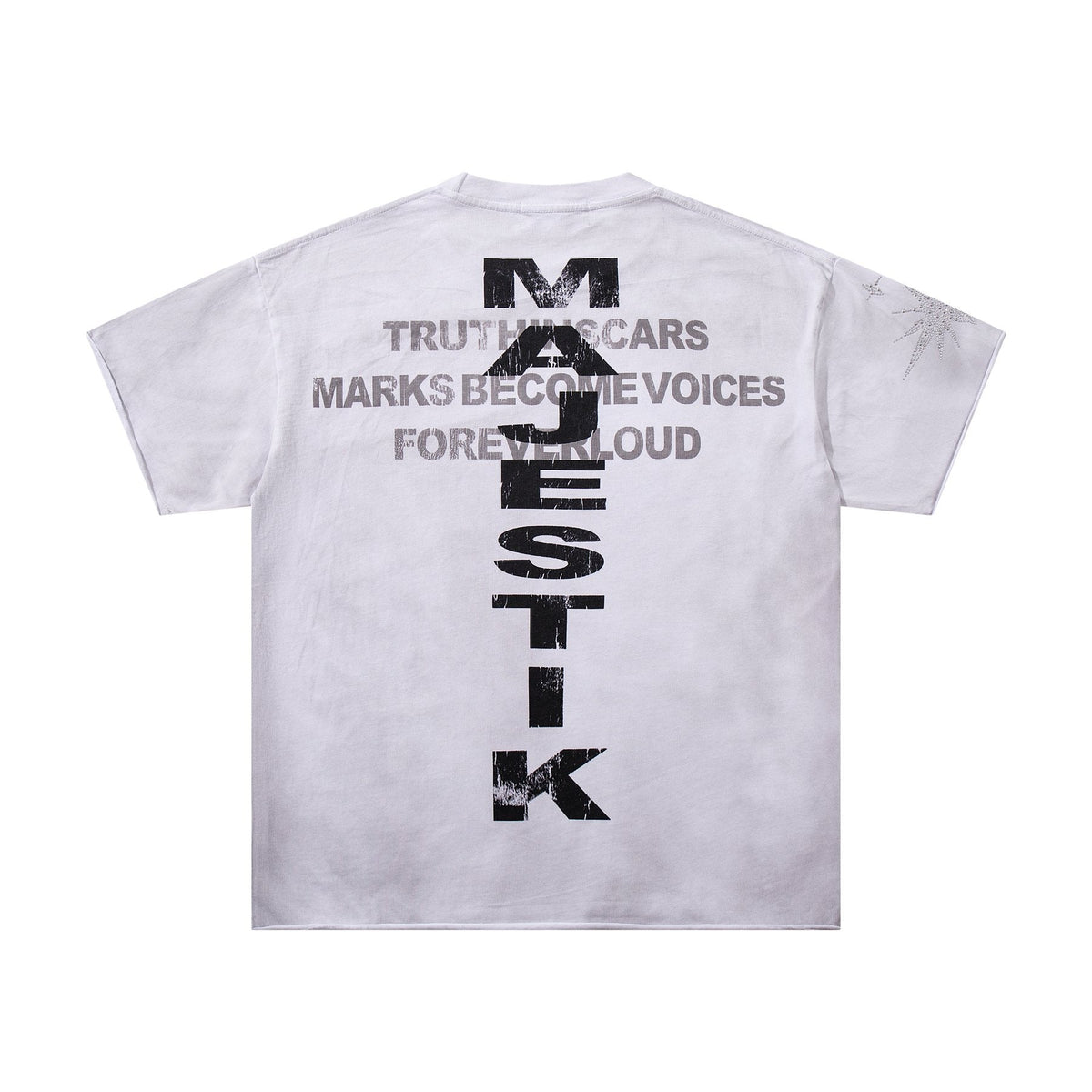 MAJESTIK Rhinestone Graphic Short-Sleeve T-Shirt ¡ª back