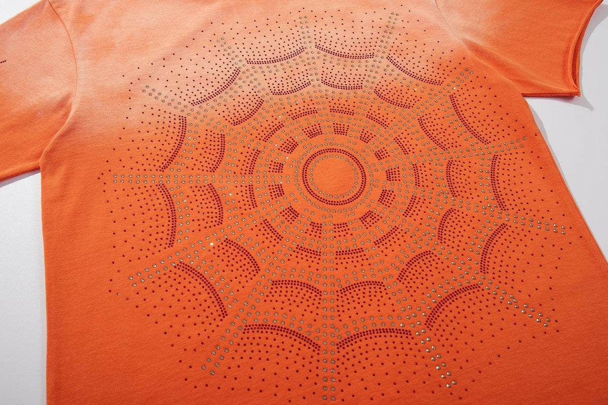 MAJESTIK Rhinestone Spiderweb Graphic T-Shirt ¡ª detail