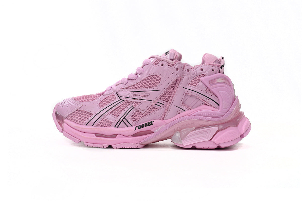 Balenciaga  men's shoes Track  Runner Sneaker ¨C Distressed Low-Top balenciaga runners pink