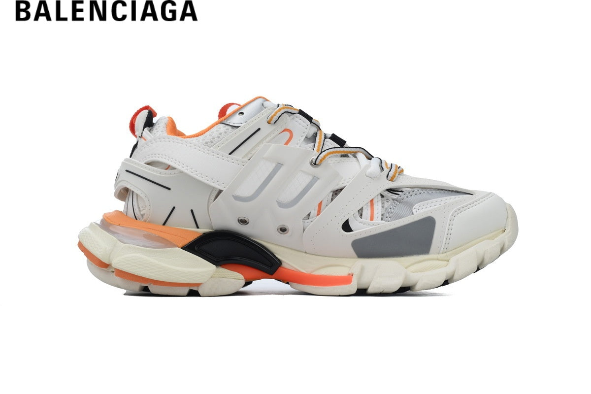 Balenciaga Track men's shoes  women sneakers - White & Orange